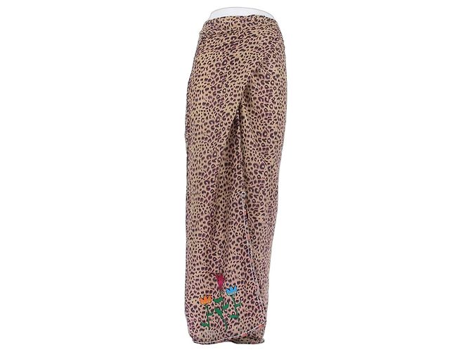 Autre Marque Falda MONOKI estampada de seda marrón Castaño