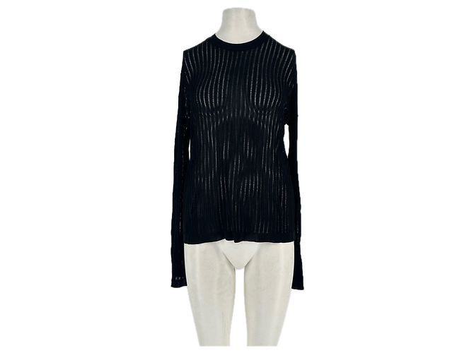 Autre Marque Pull HEDORA semi-transparent Noir