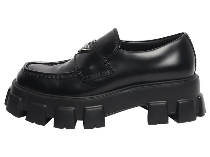 Prada Mocassins à plateforme noirs - taille UK 7.5