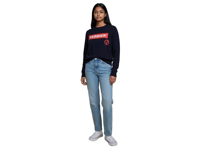 Blauer Kaschmirpullover Giorgio Armani - Größe UK 10
