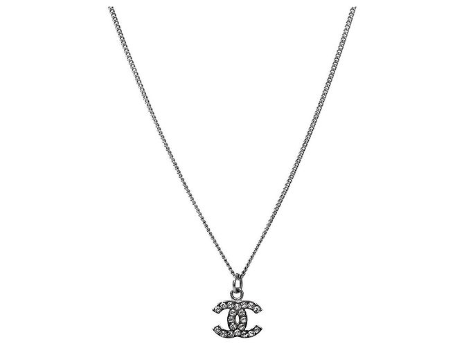 Chanel Collana Cubic CC Argento 