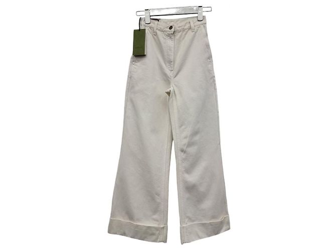 Gucci Weite Baumwollhose Mehrfarben 