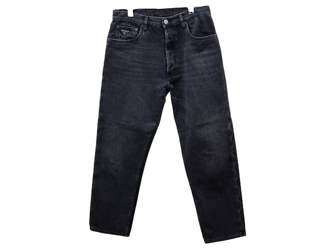 Prada Five Pocket Denim Hose Schwarz