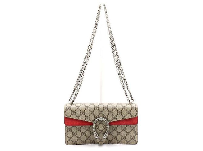 Gucci Pequena bolsa Dionysus GG com alça de corrente e bolsa transversal Marrom