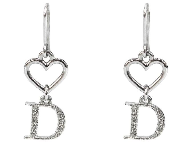 Dior Orecchini Heart Cubic Silver Argento 
