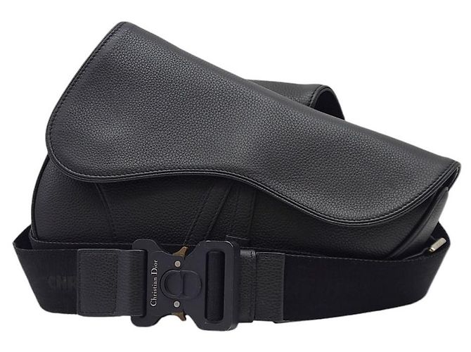 Dior Borsa a tracolla in pelle saddle Nero