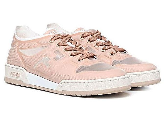 Fendi Match Mesh Low-Tops Rot