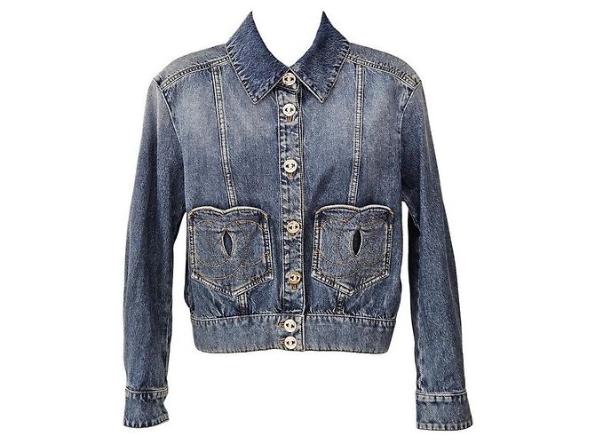 Chanel Chaqueta de mezclilla lavada Multicolor