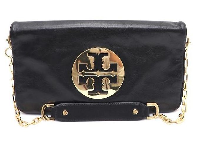 Tory Burch Clutch e borsa a tracolla Amanda Logo Gold Chain Nero