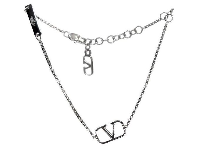 Valentino Bracciale Logo Argento