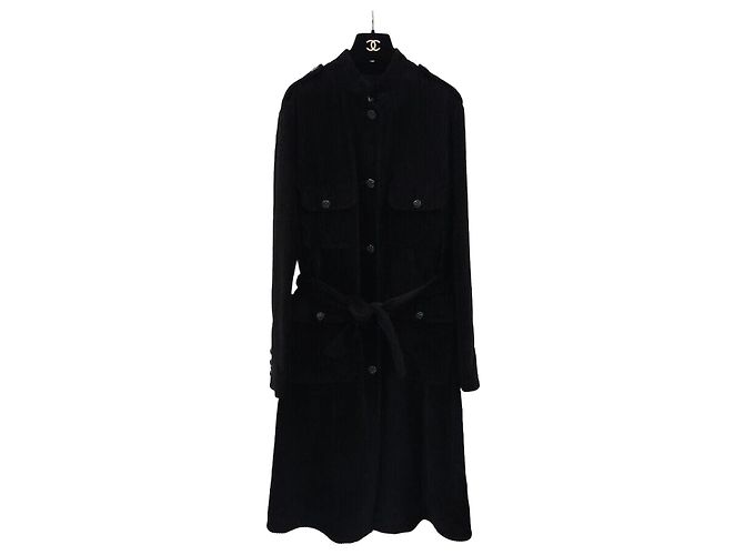 Chanel Cord-Jacke Schwarz