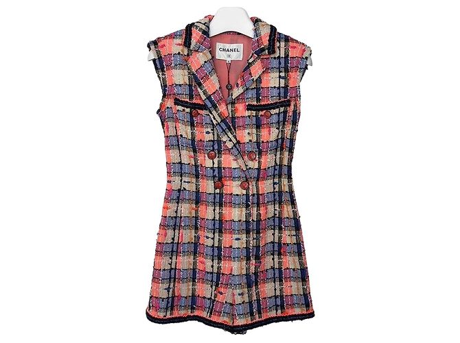 Chanel Macacão de tweed Multicor