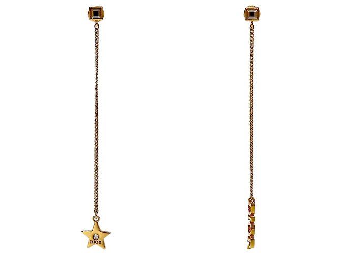 Dior Orecchini Star Chain Drop Gold D'oro 