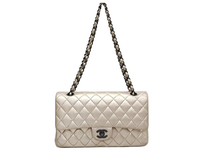 Chanel Classic Medium Flap Bag Metallic Gold Series Golden