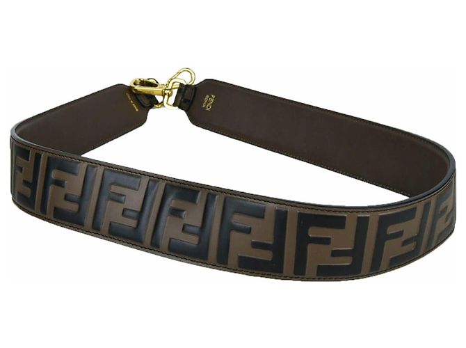 Fendi Leather Shoulder Strap Black