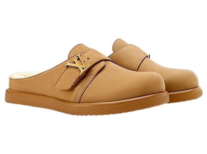 Eva Louis Vuitton Easy Mule Beige Brown