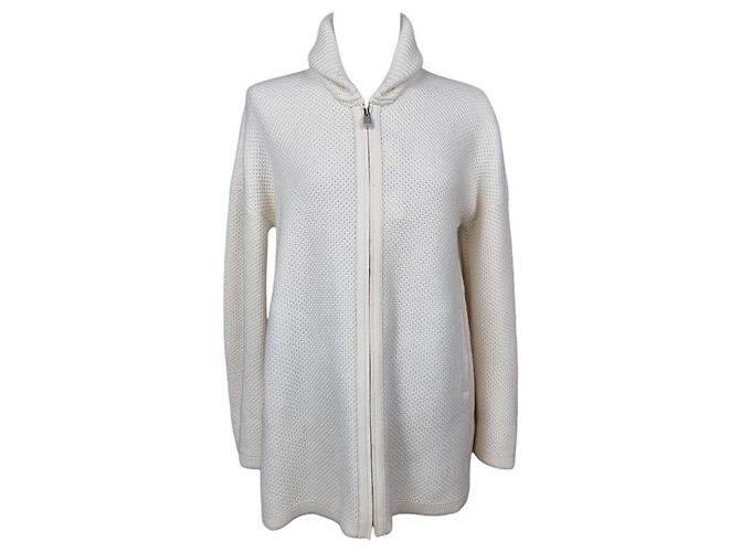 Loro Piana Strickjacke aus Kaschmir Weiß