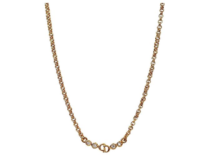Dior Collana Cubic CD Gold D'oro 