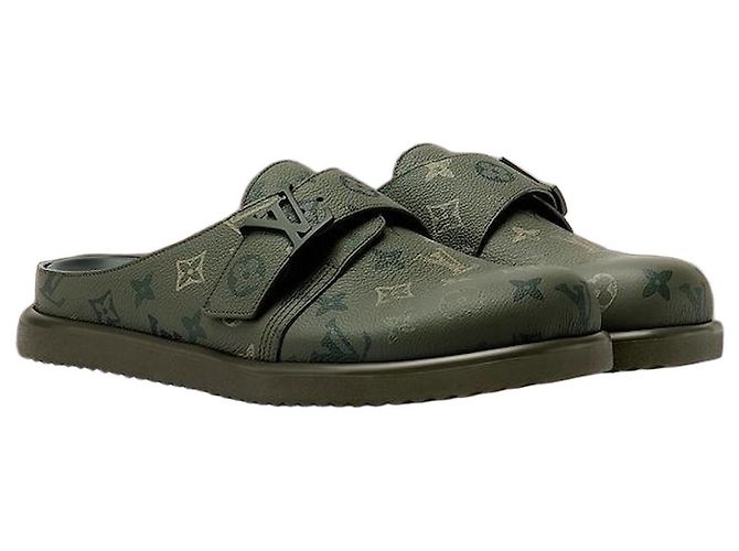 Eva Louis Vuitton Easy Mule Khaki Green Brown