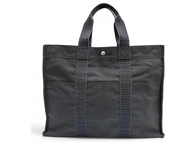 Hermès Sac à main Hermes Herline Tote GM en gris Marron