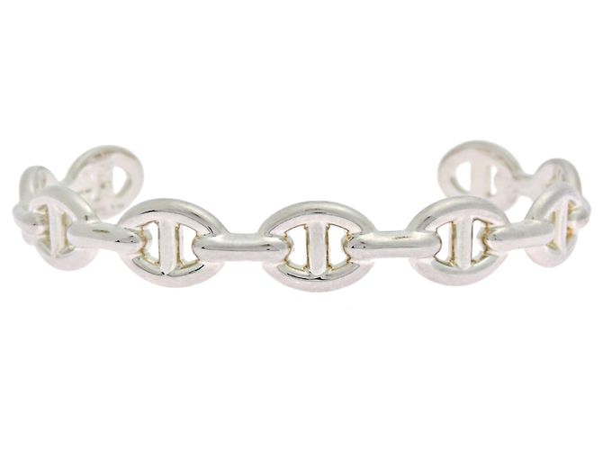 Hermès Pulseira Chaine d'Ancre Enchainee em prata de lei Hermes