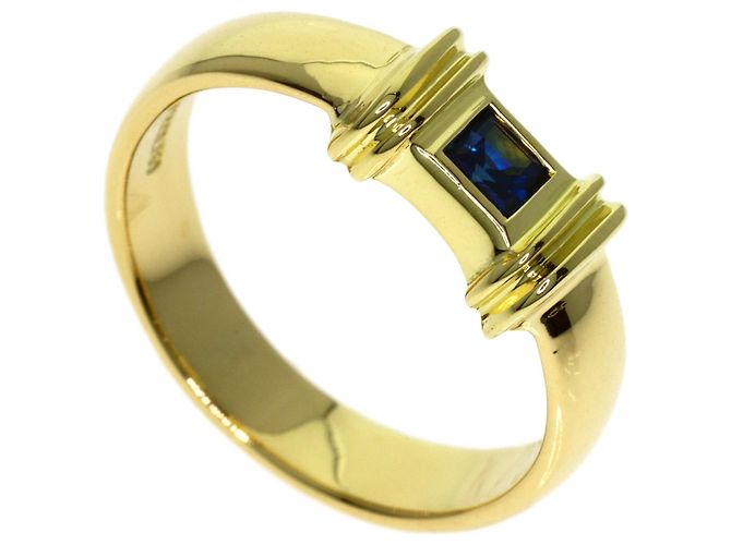 Anillo de stacking Tiffany & Co. en oro amarillo de 18K con zafiros