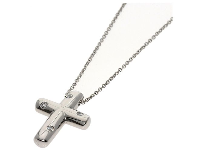 Tiffany & Co. Dots Cross Diamant Halskette