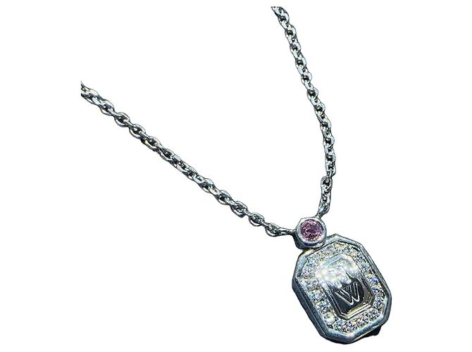 Collar Harry Winston de diamantes Rosa Blanco
