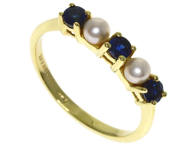 Bague Tiffany & Co. Perle et Saphir