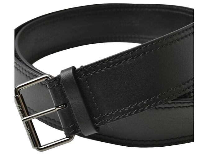 Schwarter Ledergürtel Christian Dior Schwarz