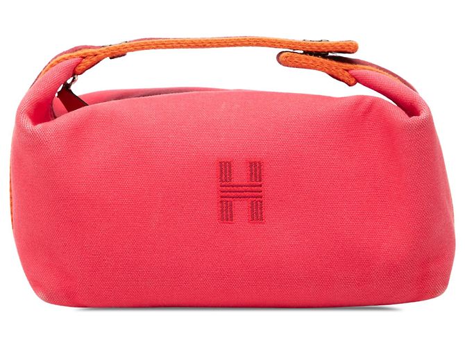 Estuche Hermès Pink Small Toile Bride A Brac Rosa