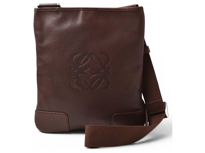 Bolsa de ombro em couro marrom Loewe