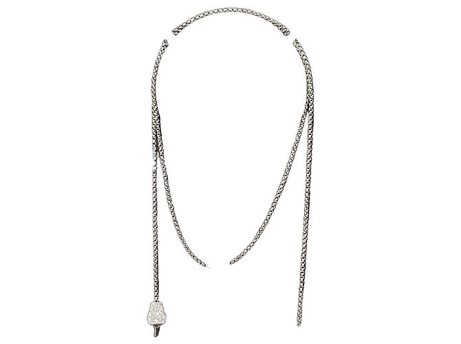 Collar Hermès Diamond Kelly Lock en Oro Blanco