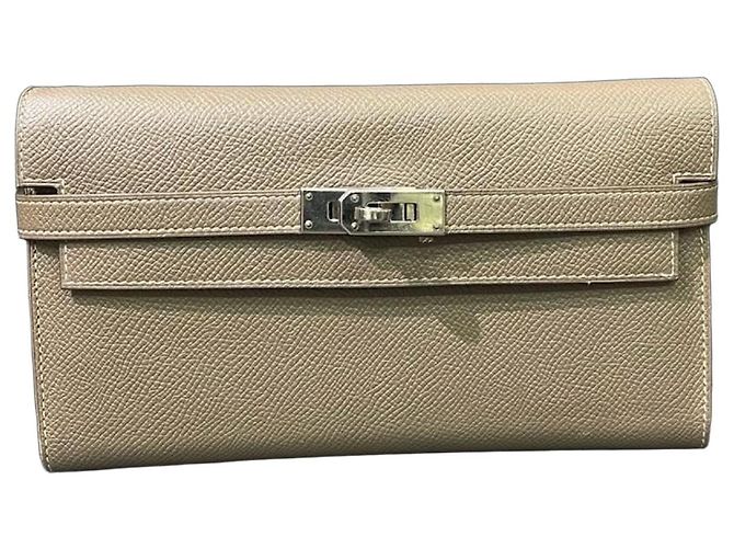 Hermès Kelly Wallet Epsom Leather Beige 