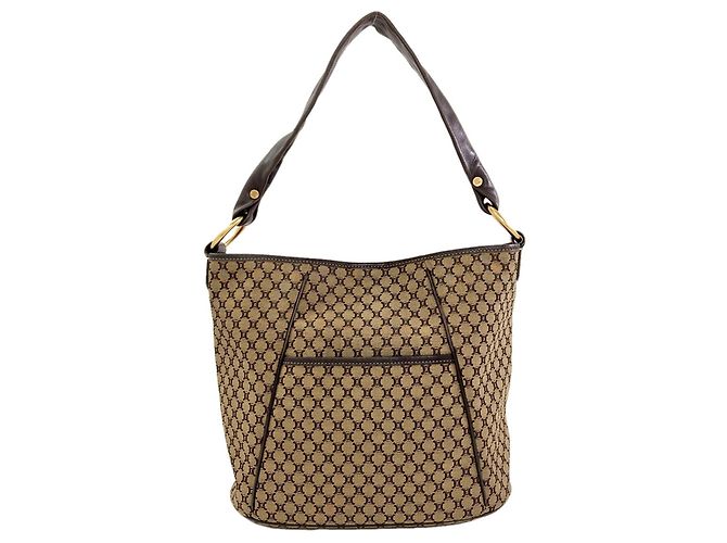 Céline Borsa a tracolla in tela Macadam Celine Marrone