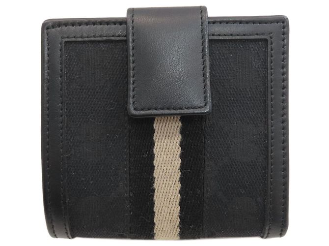 Gucci Sherry Line Bi-fold Wallet Black