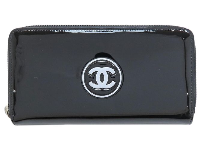 Chanel Coco Mark Long Wallet Black