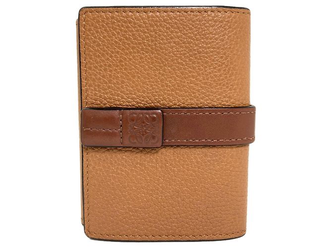 Carteira Loewe de couro marrom