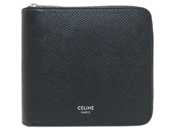 Céline Celine Black Leather Bi-fold Wallet