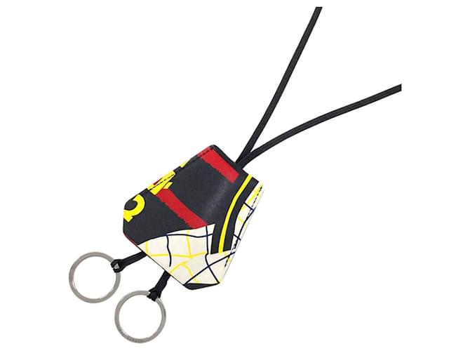 Hermès Hermes Clochette Skate Necklace Black Red Yellow 