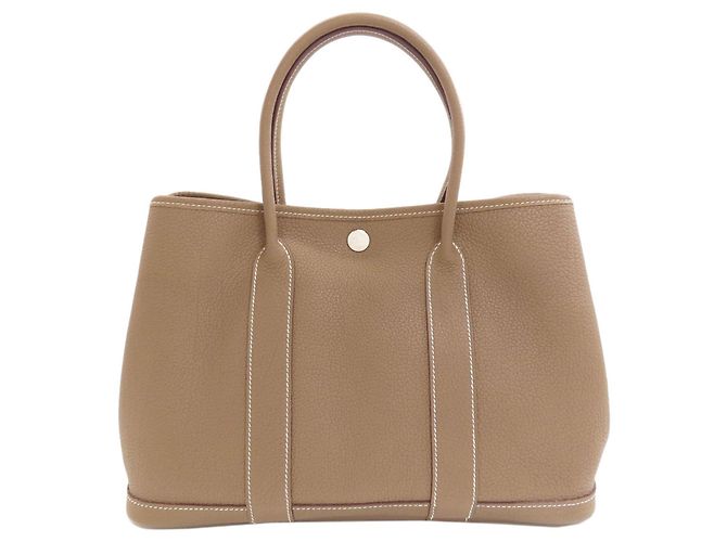 Hermès Bolso Hermes Garden Party TPM Gris pardo