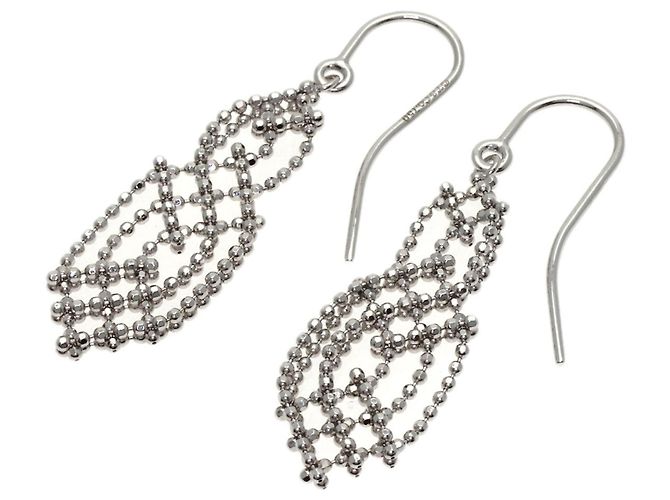 Pendientes de botón en oro blanco de 18K de Tiffany & Co.