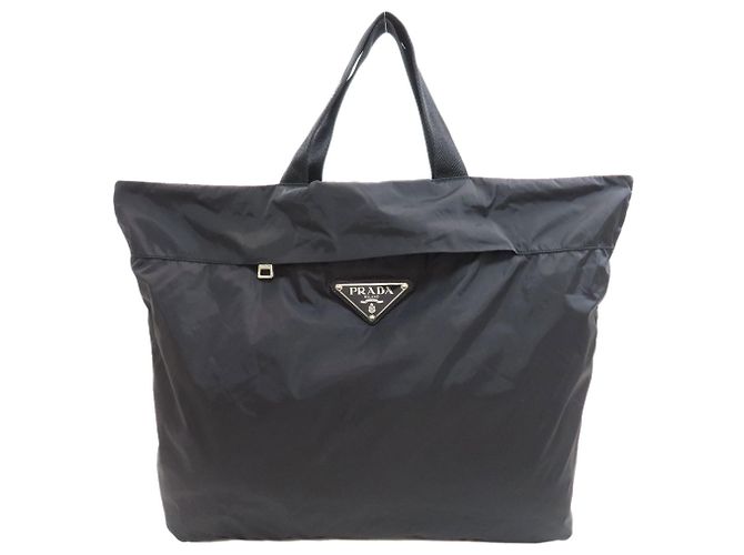 Borsa a mano Prada Eco Bag in nylon nero