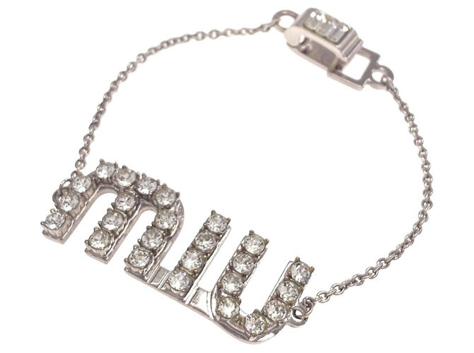 Pulsera charm plateada Miu Miu Plata
