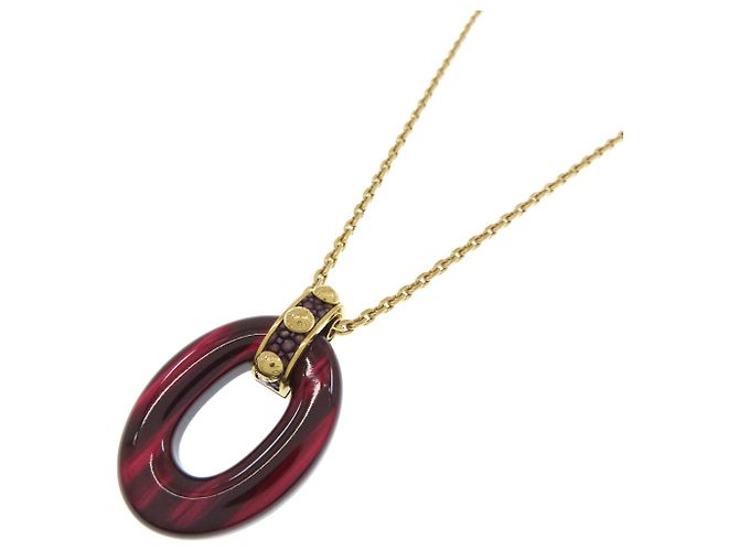Collar Gimme Crew Louis Vuitton Roja Dorado Púrpura