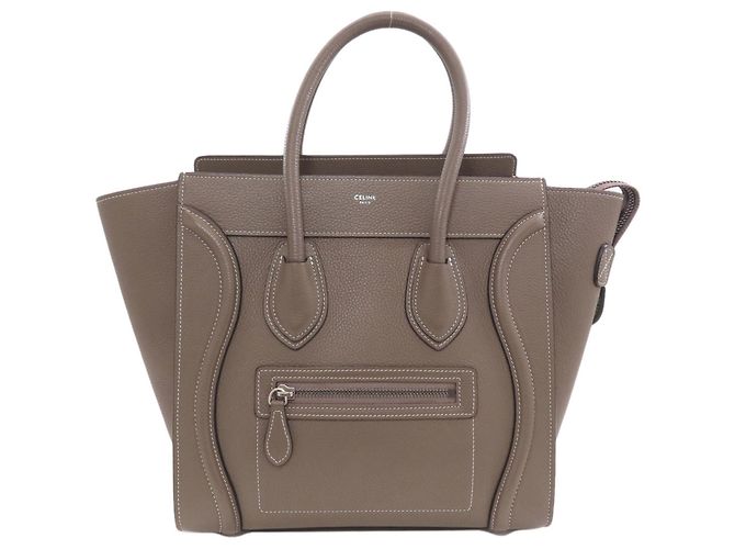 Céline Sac à main micro Luggage Celine Beige