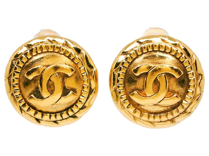 Orecchini Chanel Coco Mark placcati oro D'oro