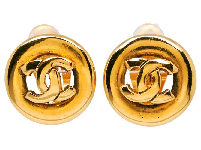 Timeless Orecchini a clip Chanel Coco Mark placcati oro D'oro