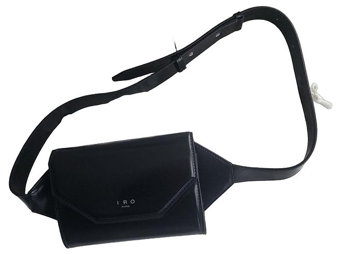 Iro Bolsa cintura em couro preto
