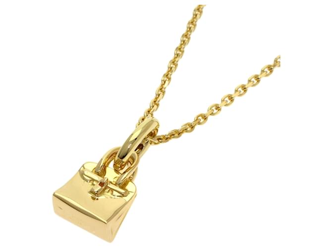 Hermès Hermes Amulette Birkin Necklace in 18K Yellow Gold 